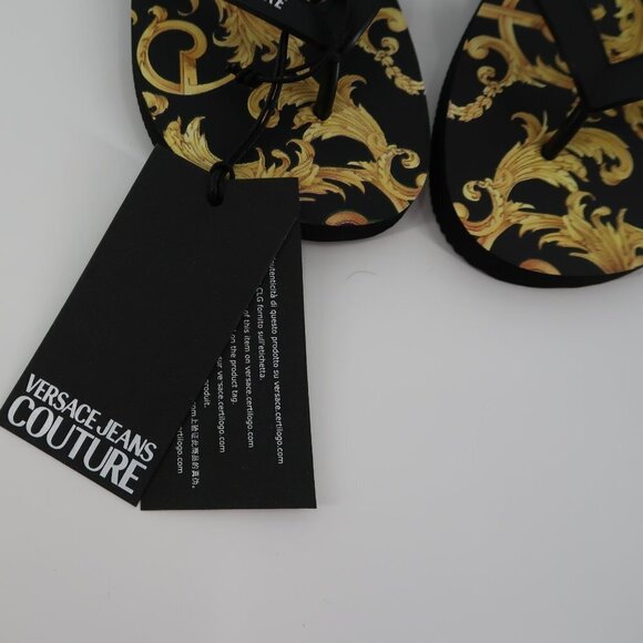 Versace Couture Flip Flops Size 11 - Picture 4 of 12